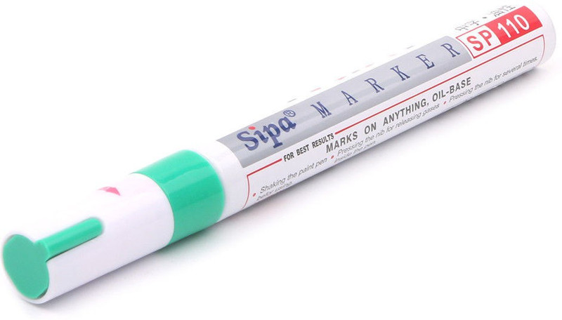 sipa Permanent Paint Marker (Set of 4)(Set of 1, Green)