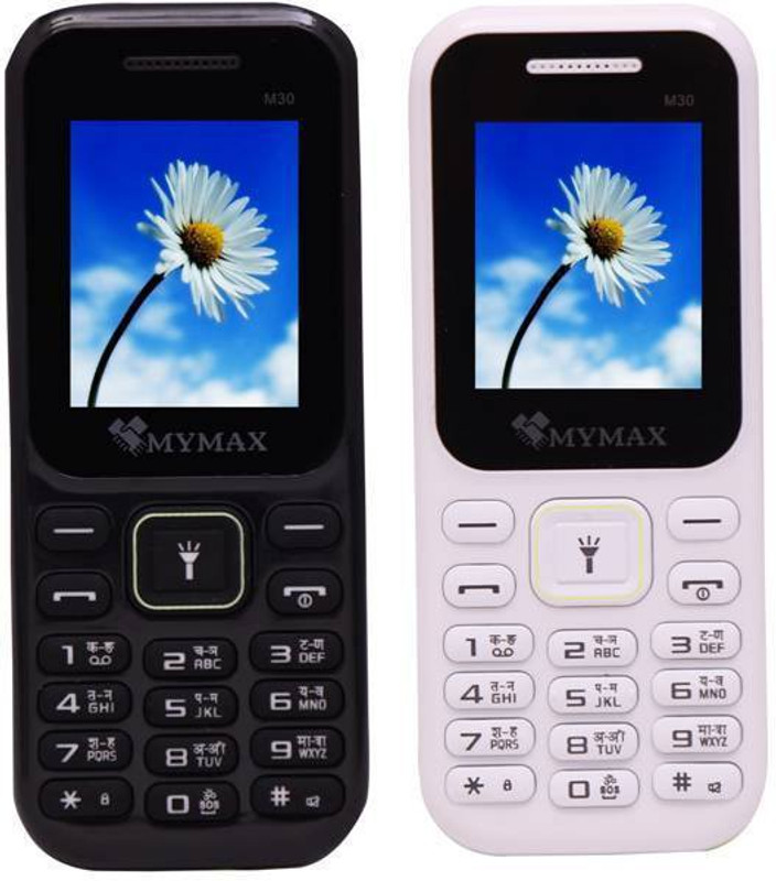 Mymax M30 Combo Of Two Mobiles(Black&White)