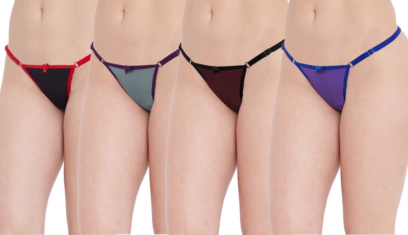 N-Gal Women Thong Multicolor Panty(Pack of 4)
