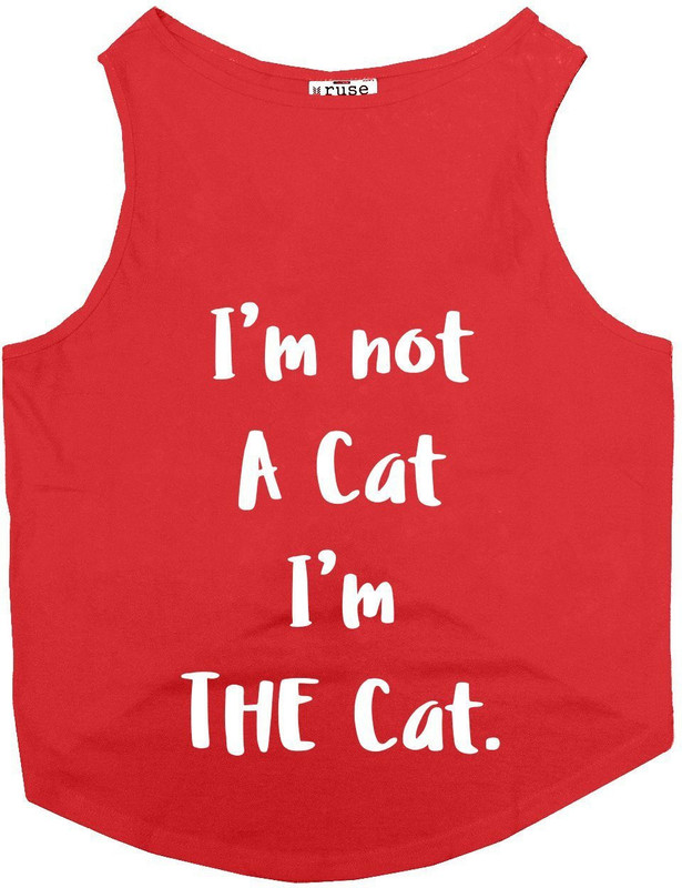 RUSE T-shirt for Cat(Poppy Red)