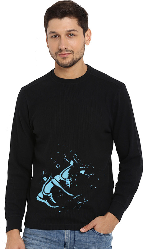 stile clothe Graphic Print Men Round Neck Black T-Shirt