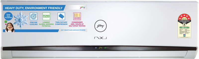 Godrej 2 Ton 5 Star Split Inverter AC - White(AC 2T GIC 24 MGP5-WRA Split 5S, Aluminium Condenser)