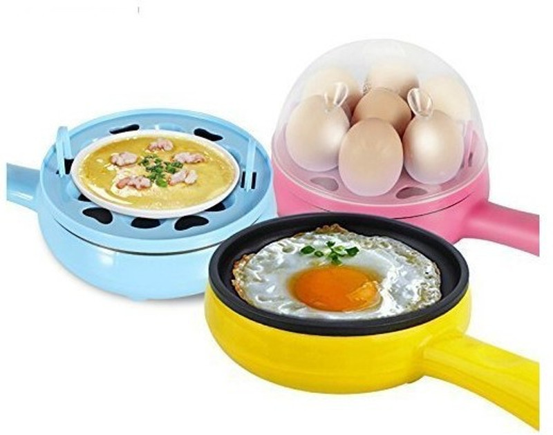 SADVIDHYA Electric Mini Non stick Frying Pan with Steam Egg Boiler for Outdoor Home Kitchen Mini Non stick Frying Pan with Steam Egg Boiler for Outdoor Home Kitchen Orange Egg Cooker (7 Eggs) Handle Egg Boiler Single (YH12) Egg Cooker (7 Eggs) Egg Cooker(Multicolor, 7 Eggs)
