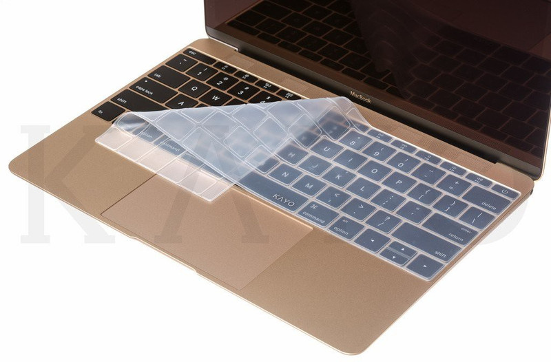Saco Keyboard Silicon Protector Cover for MacBook Pro 13 inch A1708 (No TouchBar) Release 2016 & MacBook 12 inch A1534 NEWEST Silicone Skin - Black Laptop Keyboard Skin(Black)