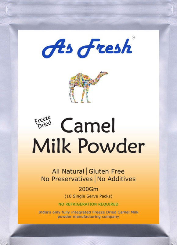 As Fresh Freeze Dried Camel Milk powder-200g (Freeze Dried, 100% Pure, Gluten Free) Milk Powder(200 g, Pack of 10)