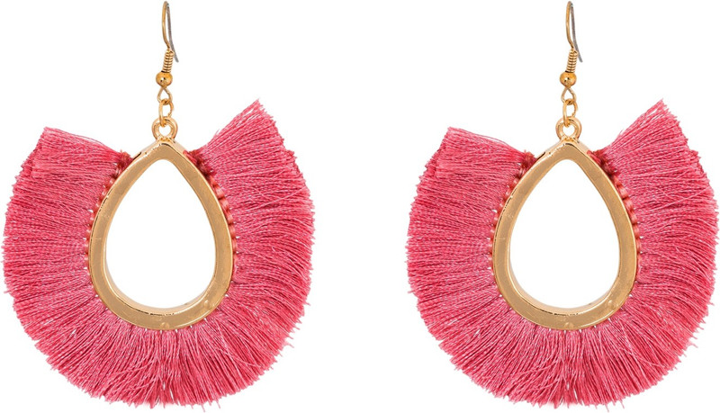 beauty of life Heavy Thread with golden colour stainless steel earrings 07 Stainless Steel Drops & Danglers