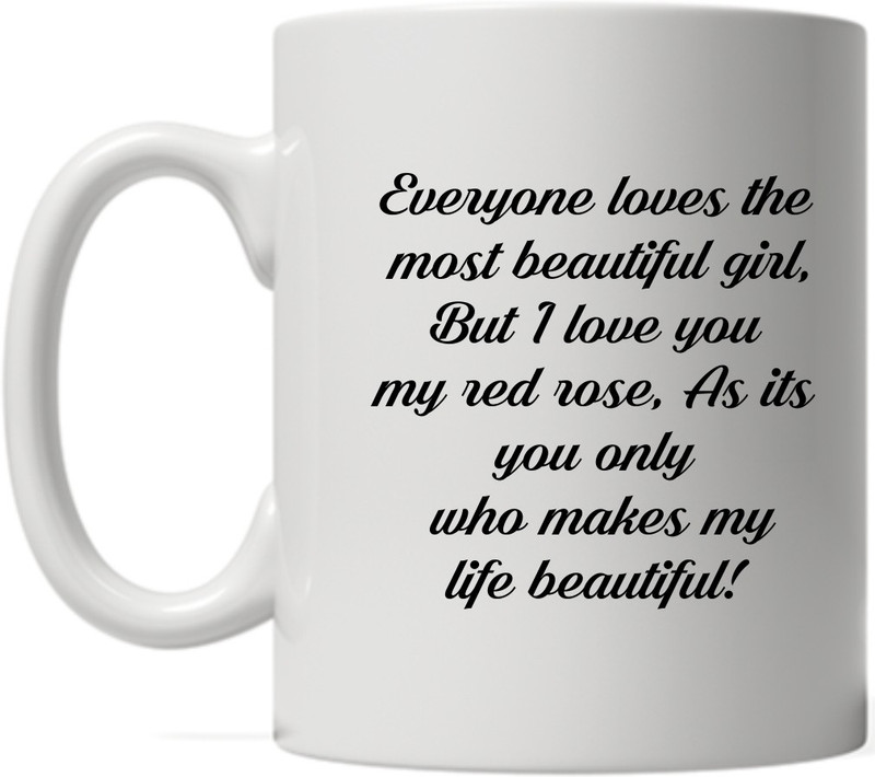 vebra bussiness solution VEBRA-03 ROSE DAY MUG for Couple/ Husband /Wife/ Boyfriend/ Girlfriend /Lover Ceramic Mug(350 ml)