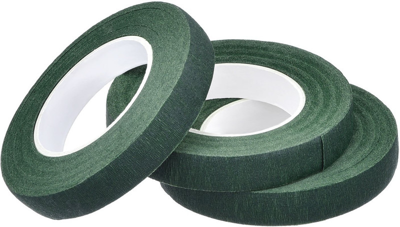 just flowers One Sided Stem Wrapping in Floral Arrangements Floral Tape 3Pc Dark Green