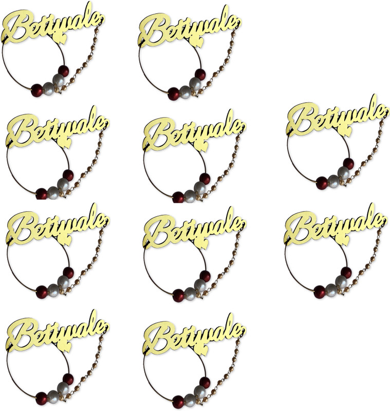 urban engrave Betiwale Marriage/Wedding Gold Plated Acrylic Brooches for Men & Women ( PACK OF 10 ) Brooch(Gold)