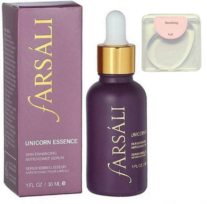 ravishing Silicon Puff, Purple Farsali Unicorn Essence Face Serum(2 Items in the set)