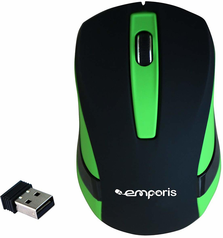 emporis Aero 2.4G Wireless Mouse (Black/Green) Wireless Optical Mouse(2.4GHz Wireless, Green)