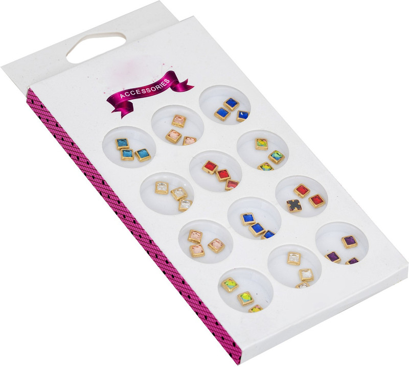 savni Nail Art design pastings for nail glitter 12 assorted colours 01(Multicolour)