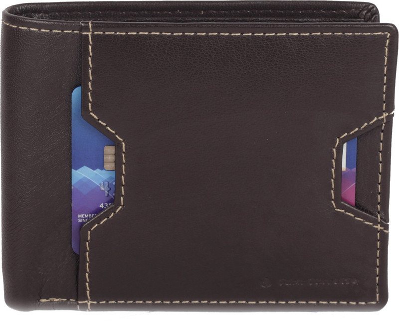 tom torretto Men Casual Brown Genuine Leather Wallet(3 Card Slots)
