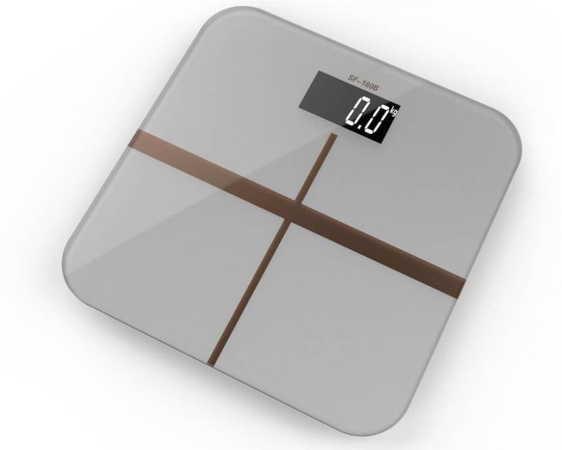 Rorian Personal Body Weight Machine Digital 8mm Thick Toughened Glass Multicolor Weighing Scale(White)