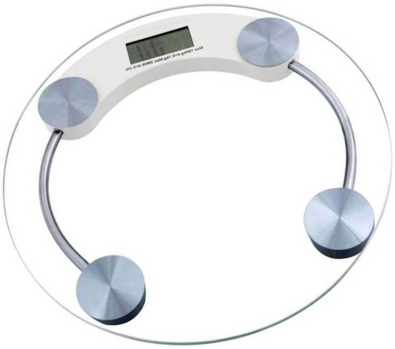 Urweigh Personal Weight Machine Human Body Digital Transparent Tampered Glass Weighing Scale(White)