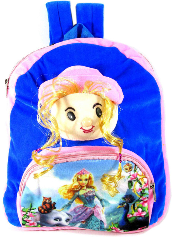 ehuntz Disney Princess 3D embossed with digital print (Play school & Pre Nursery) school Bag (EH1439) School Bag(Multicolor, Blue, Pink, 14 inch)