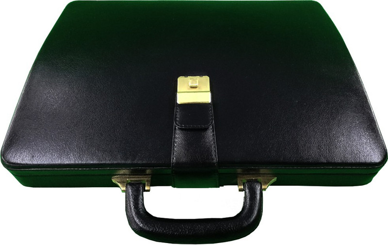 MANDAVA MANDDIB1002_BLK Medium Briefcase - For Men(Black)