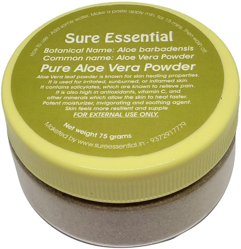 sure essential Pure Aloe Vera Powder (Chemical Free)(75 g)