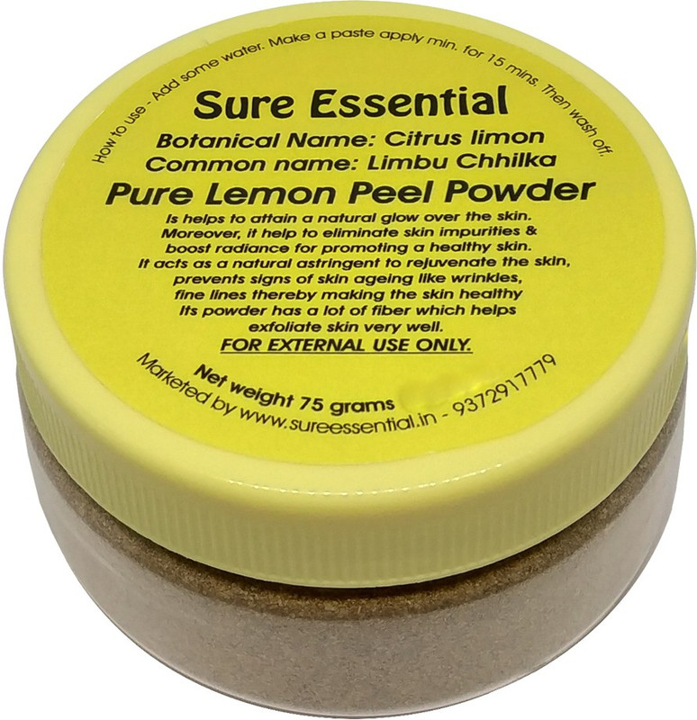 sure essential Pure Lemon Peel Powder (Chemical Free)(75 g)