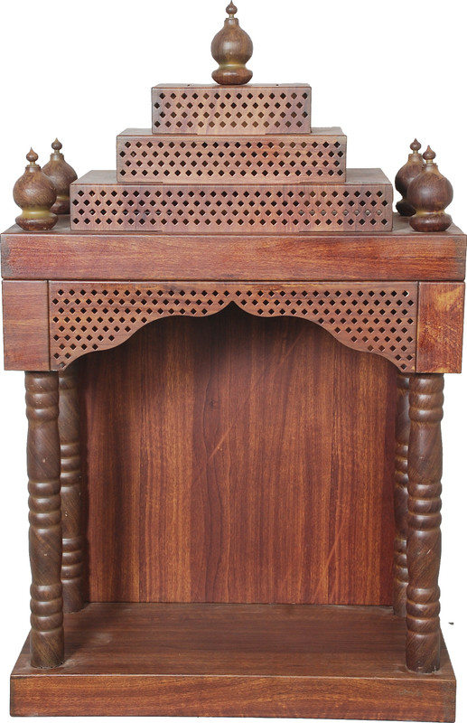 navashakthi WOOD FINISH ON STEEL - NAVASHAKTHI Metal Home Temple(Height: 79 cm)
