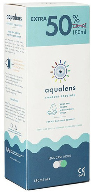 Aqualens Comfort Contact Lens Solution 180 ML Multi-Purpose Cleaning Solution(180 ml)