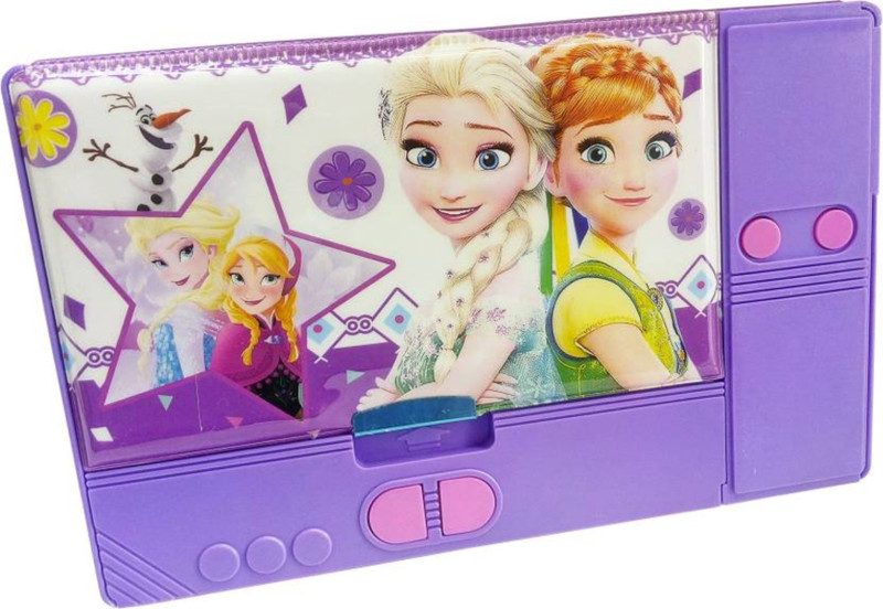 saburi Purple Jumbo Large Multi color Pencil Box For girls Art Plastic Pencil Box (Set of 1, Multicolor) Magnetic Art Plastic Pencil Box(Set of 1, Purple)
