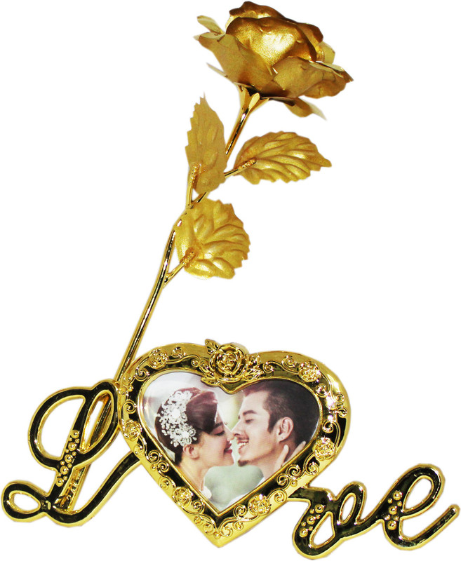 eastern club Golden Rose With Photo Frame No Artificial Flower