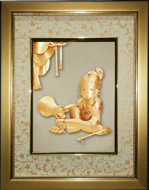 sona swiss Ganesh Frame 24k gold leaf Religious Frame