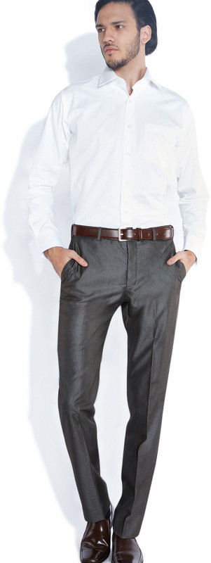 Raymond Men Solid Formal White Shirt