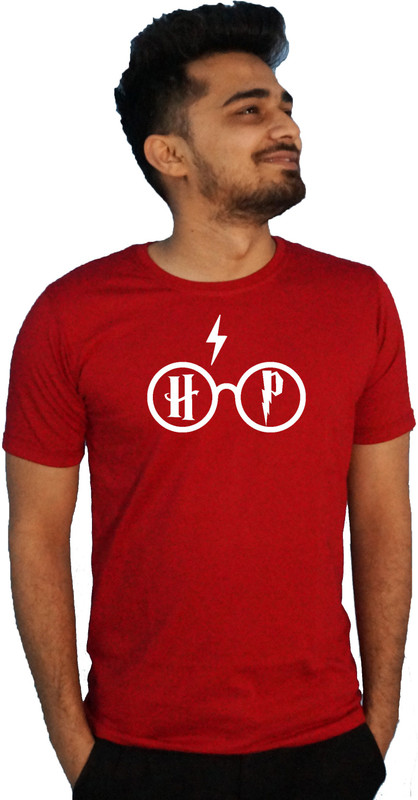 harry potter tshirts Printed Men & Women Round Neck Red T-Shirt