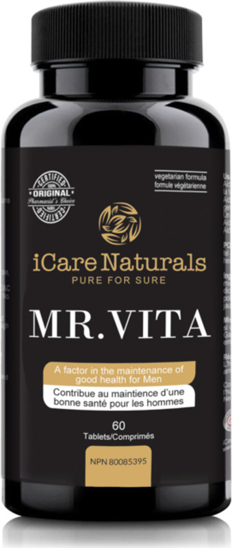 icare naturals Mr. Vita Multivitamin and Minerals for Men with vitamin K1-IMPORTED FROM CANADA(60 No)