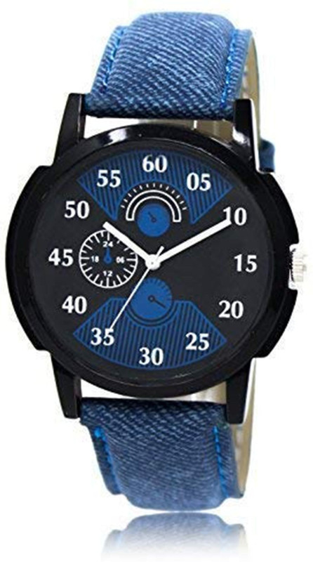 royal watches Stylish Blue Strap & Black Dial Analogue Watch for Mens & Boys RES-36 RES-36 Analog Watch  - For Men