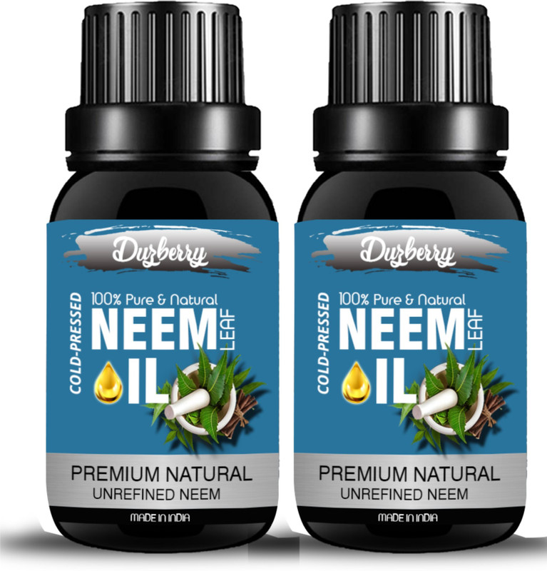 duzberry Neem Cold Pressed Carrier Oil Pure Natural For Skin care & Hair treatment Hair Oil 25 ML Pack of 2 (50 ML)(25 ml)