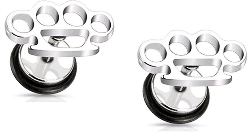 gadgetsden knuckle Funky Stud Stainless Steel Stud Earring