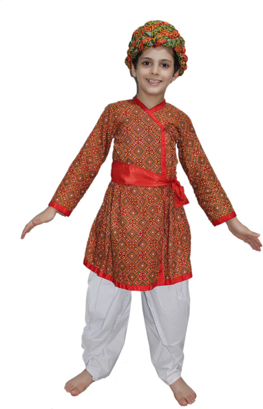 Buy Kaku Fancy Dresses Red Color Rajasthani Boy,Indian State