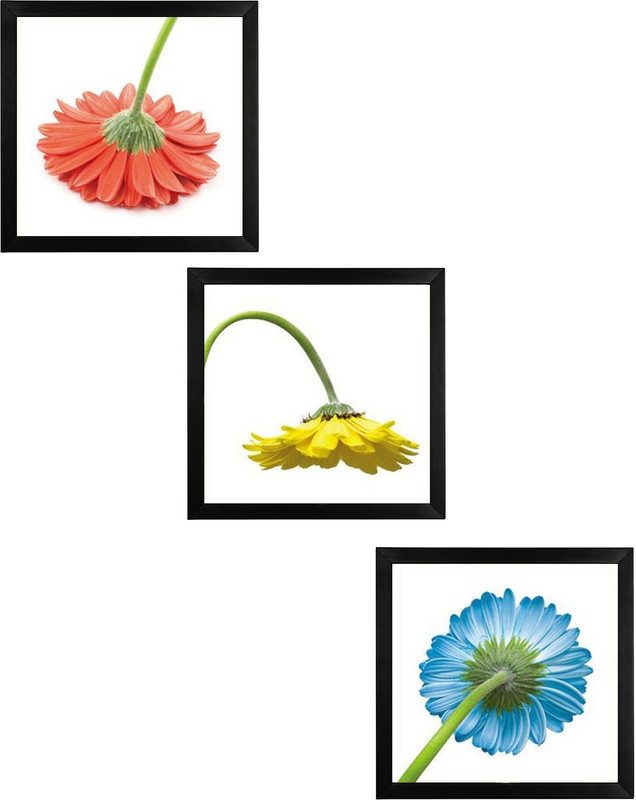 jazz my mobile l Floral Wall Painting | Digital Wall Painting For Bedroom (12x12 Inch, Set of 3) Digital Reprint 12 inch x 12 inch Painting