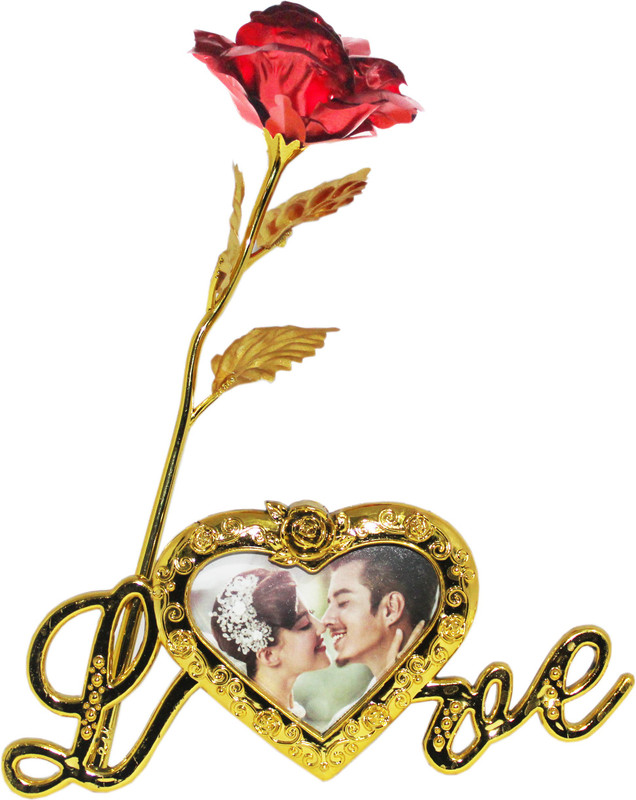 eastern club Red Rose With Photo Frame No Artificial Flower