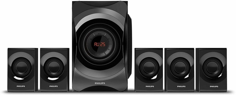 Philips SPA8000B/94 90 W Bluetooth Home Audio Speaker(Black, 5.1 Channel)