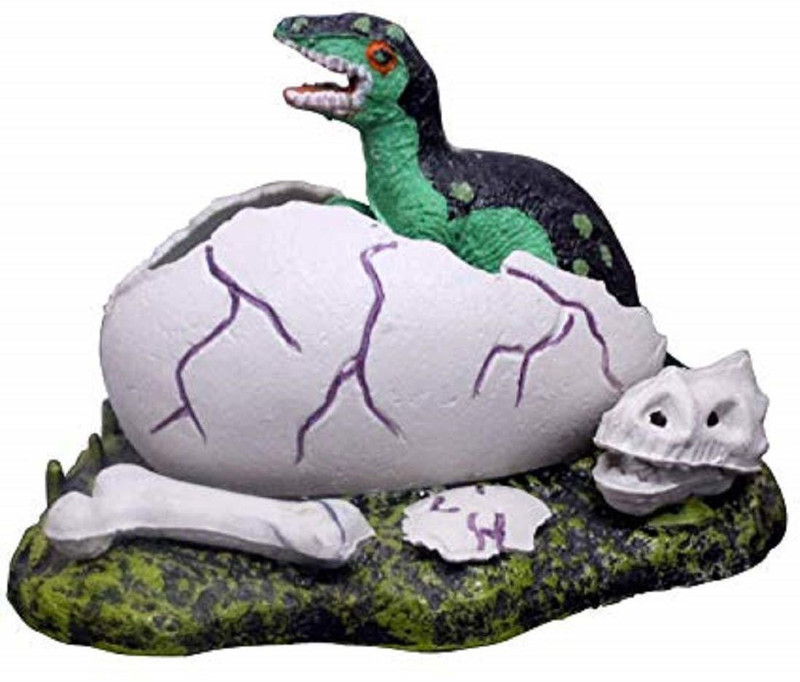 aquapetzworld Products Aquarium Decoration Ornamental Toy (Dinosaur) Decorate your aquarium and make it more vivid and alive with this Item Laterite Unplanted Substrate(White, Blue)