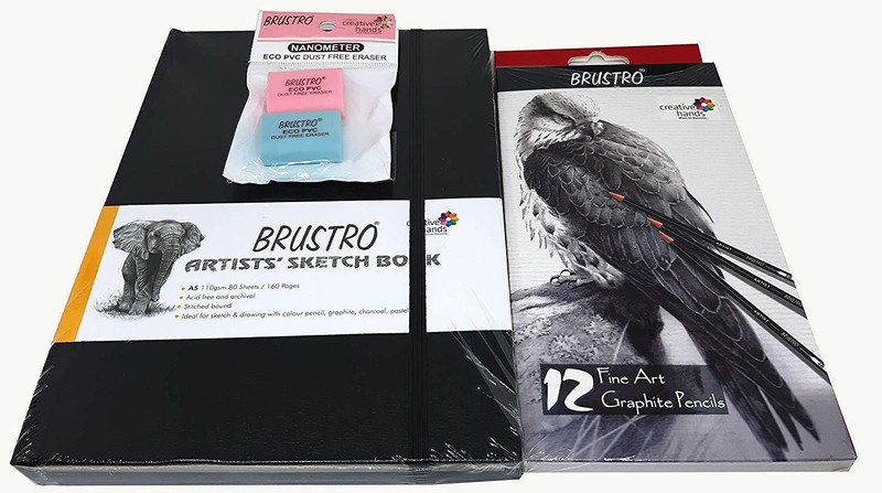 Brustro Artists Fineart Graphite Pencil Set Of 12 10b 2h With