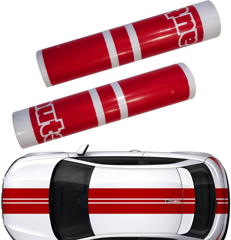 auto5d Racing Sticker for Hood, Sides, Bumper(Red)