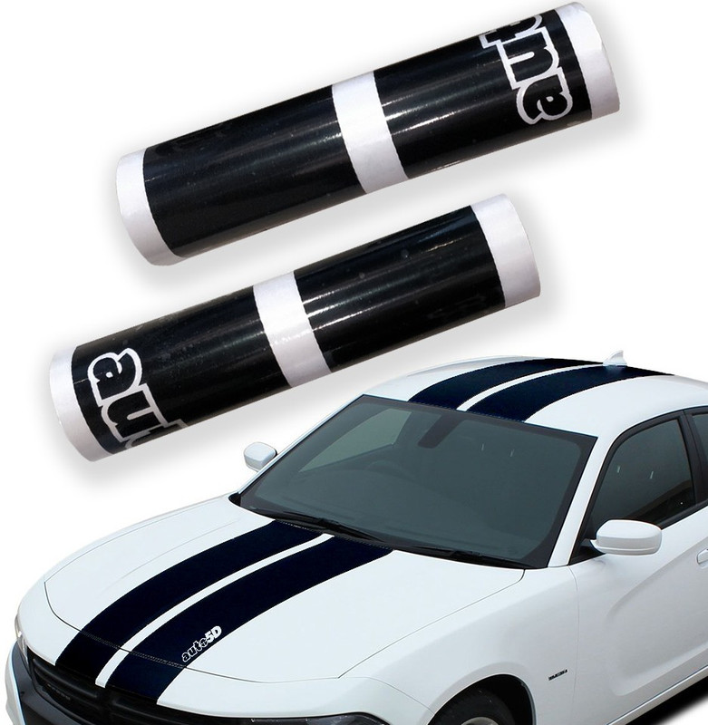 auto5d Racing Sticker for Hood, Sides, Bumper(Black)