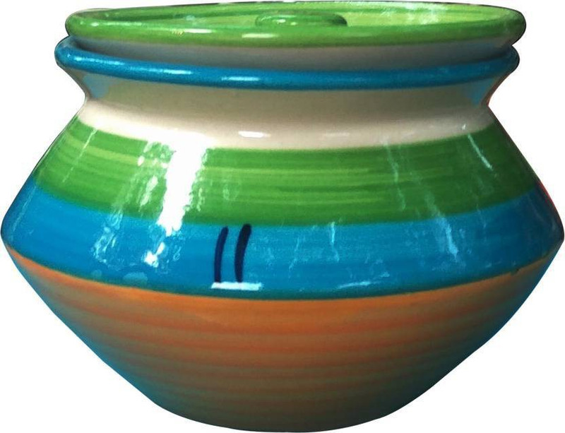 pawnam  - 350 ml Ceramic Pickle Container & Salt Pepper Container, Spice Container, Egg Container, Grocery Container, Utility Box(Multicolor)