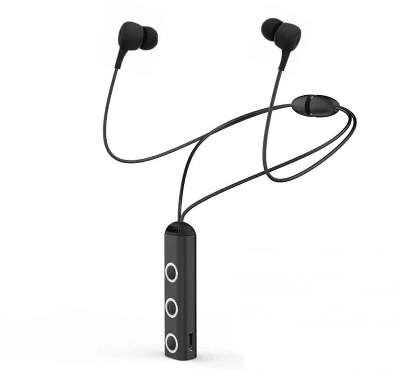 canvalls V25 Wireless Sport Earphone With Mic Bluetooth Headset with Mic(Black, In the Ear)