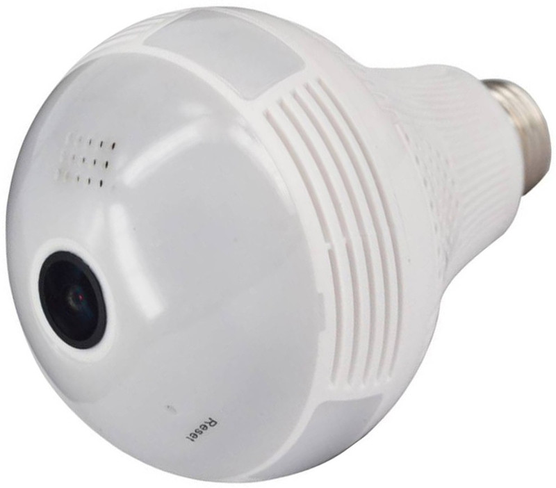 osray 960P Wireless Panoramic IP Camera 2 / 3MP 360 Degree 3D VR Bulb FishEye WiFi Surveillance CCTV Home Security Mini Cam Security Camera(1 Channel)
