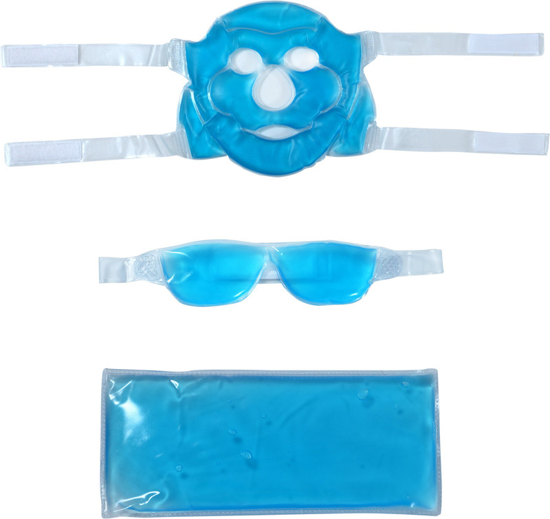 fissato Cooling Face Eye Gel Mask with Straps On Velcro Pack(Blue)