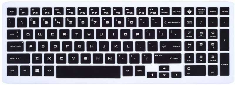 Saco Silicone Keyboard Protector Skin Cover for 15.6 Inch 15-DC 15-dc0010nr 15-dc0020nr 15-dc0030nr 15-dc0051nr dc0052nr 15-dc0086nr 15-dc0087nr 15-dc0096nr Laptop Keyboard Skin(Black)