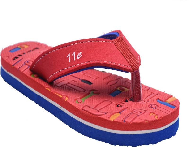 11e Boys Slip On Slipper Flip Flop(Red)