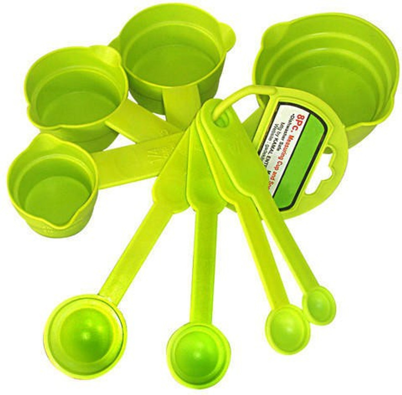 sell net retail Baking Measurement Measuring Cups and Spoons Set - 8 Pieces Set green Measuring Cup Set(500 ml)