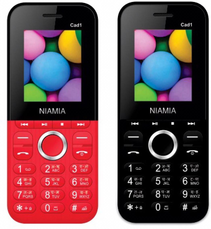 Niamia CAD 1 Combo of Two Mobiles(Red&Black)